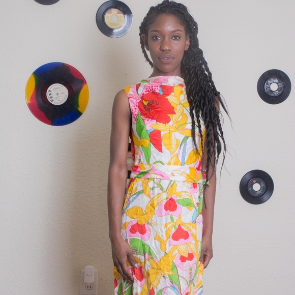 Unique Vintage Dresses & Skirts - 70's Vintage Floral Dress